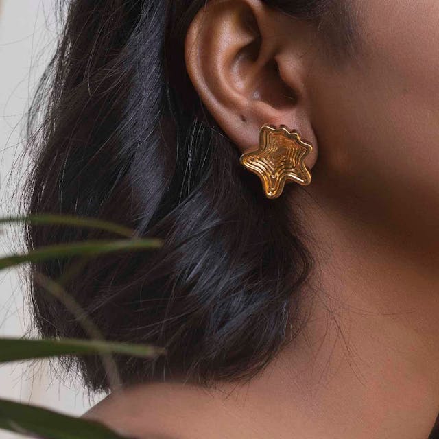 Layered 18 Kt Gold Plated Studs