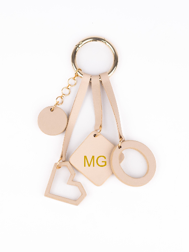 Beige Bag charm