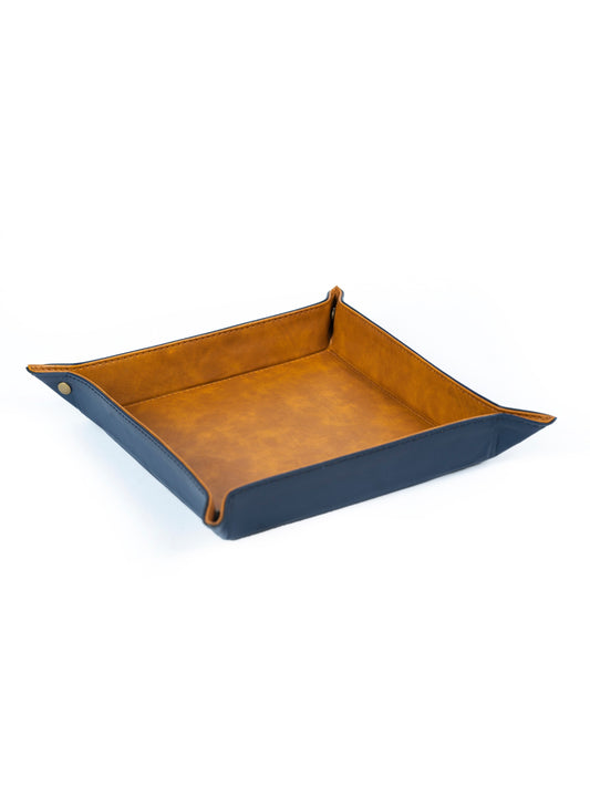 The Desk Tray: Blue & Brown