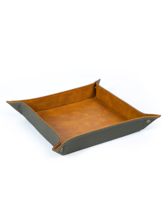 The Desk Organiser Tray: Green & Brown