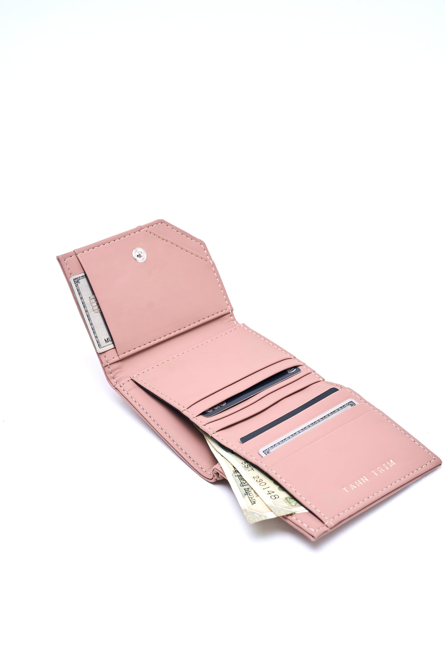 Finefold Wallet : Powder Pink